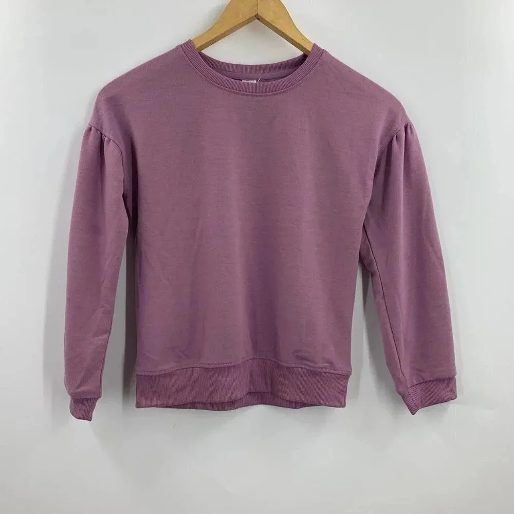 90 Degree by Reflex Girls Crew Neck Long Sleeve Pullover Sweatshirt Size M NWOT